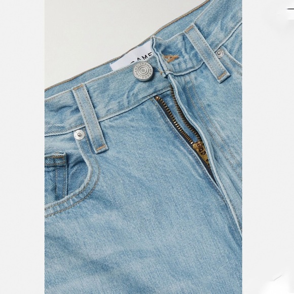 FRAME High Rise Baggy Pocket Jeans/Wide Leg in Genoa/Light Wash/size 27 - Picture 8 of 13